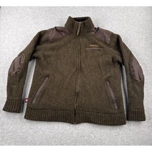 Harkila Jacket Mens L Brown The Viken Sweater Wool Hunting GORE WINDSTOPPER